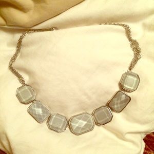 LOFT silver statement necklace